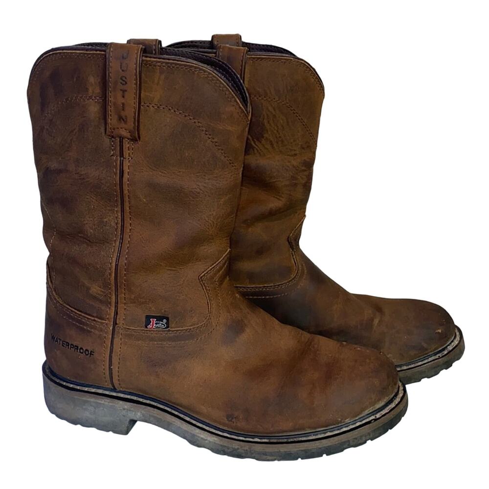 Justin Boots Drywall Waterproof Work Boots WK4960 Size 10EE Wide